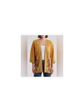 DR2 Yellow floral print kimono size L/XL